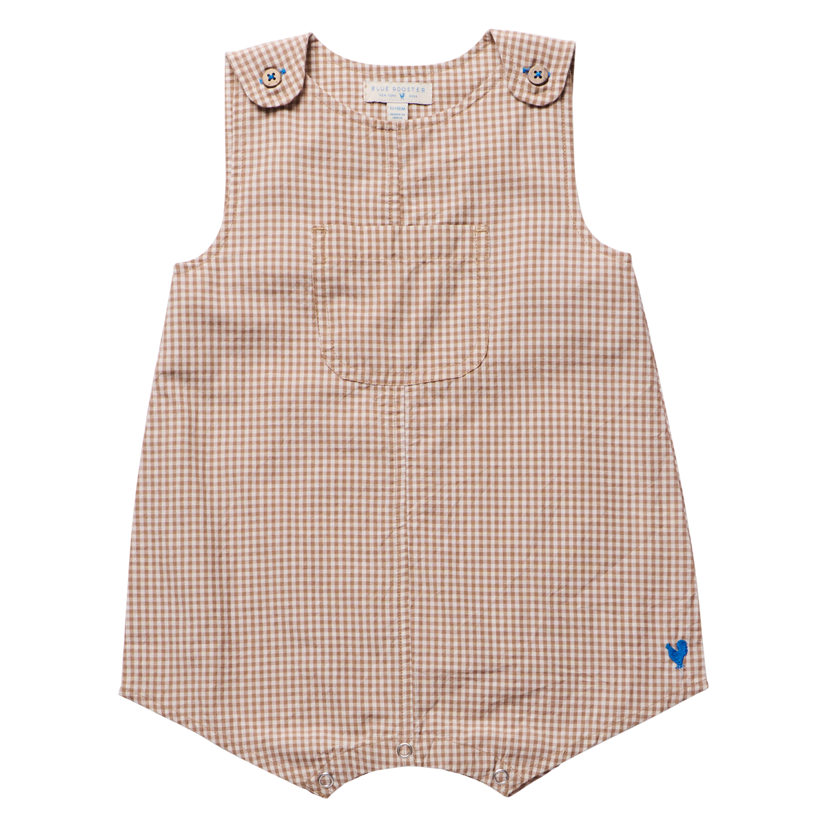 Baby Boys Noah Jumper - Cocoa Gingham