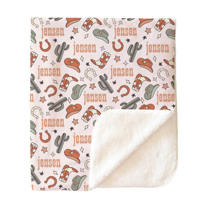 Buckaroo Cowboy Personalized Kids Blanket