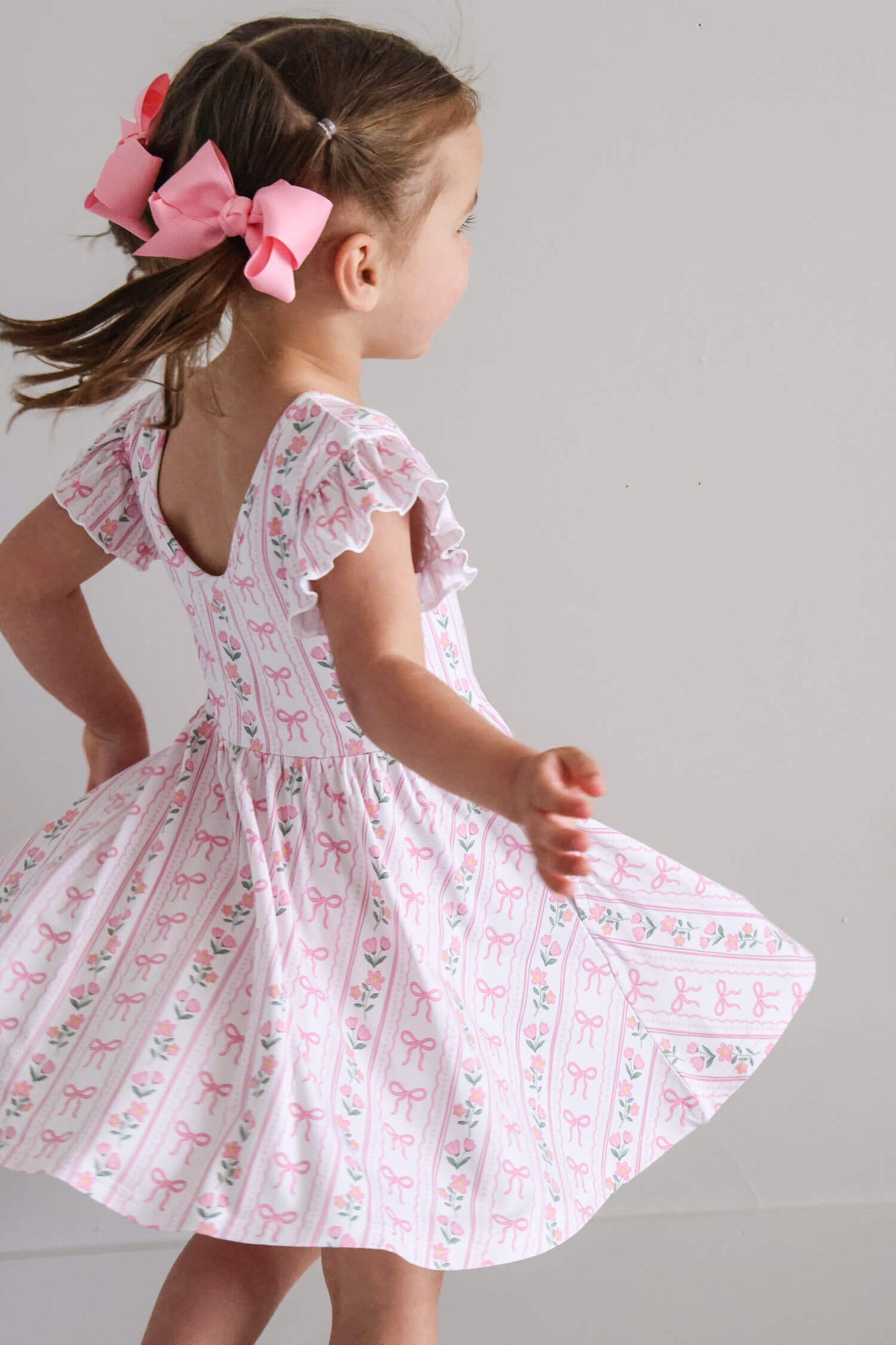 Girls' Ruffle Twirl Dress | Coquette Garden