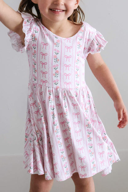 Girls' Ruffle Twirl Dress | Coquette Garden