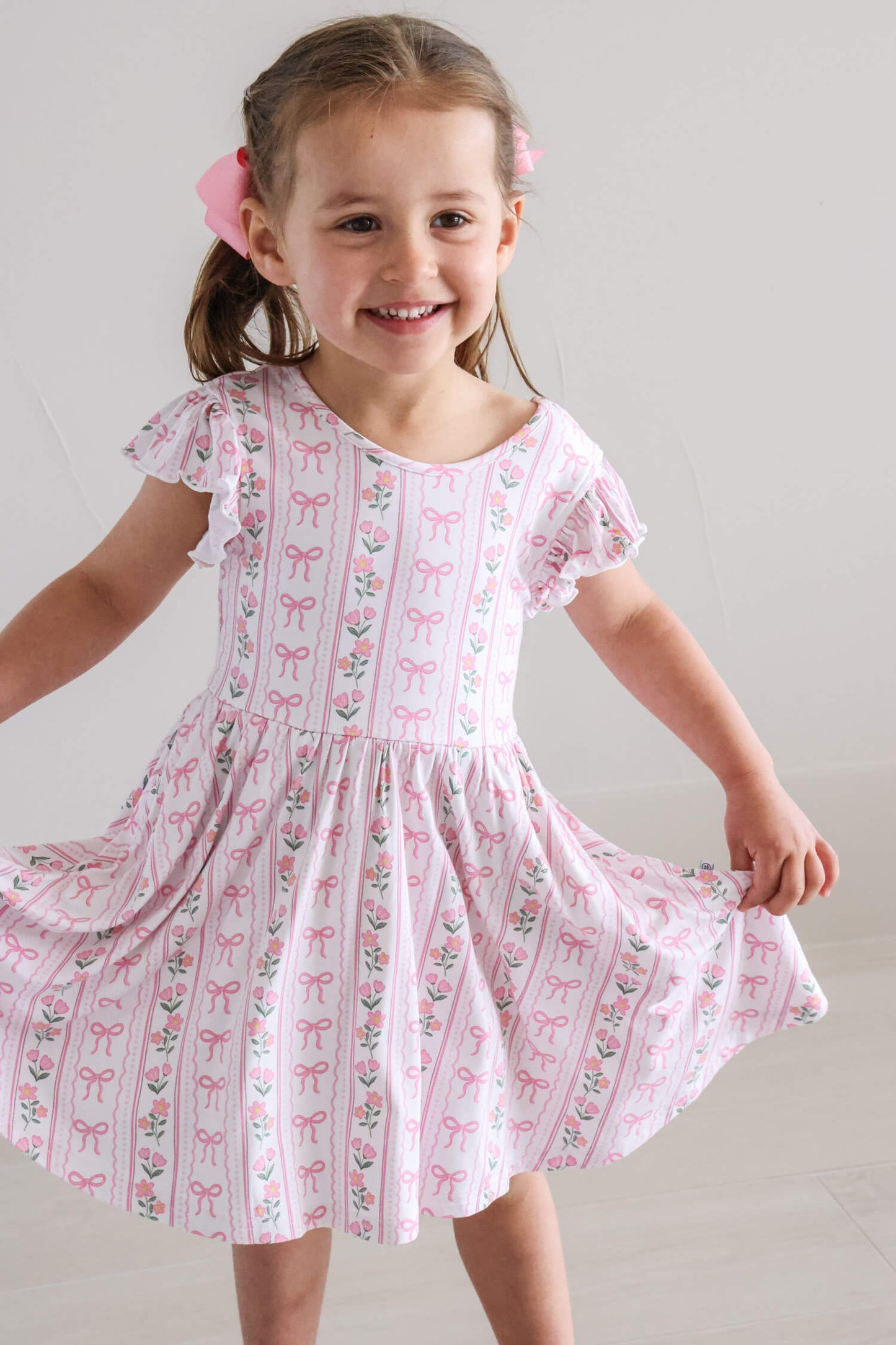 Girls' Ruffle Twirl Dress | Coquette Garden