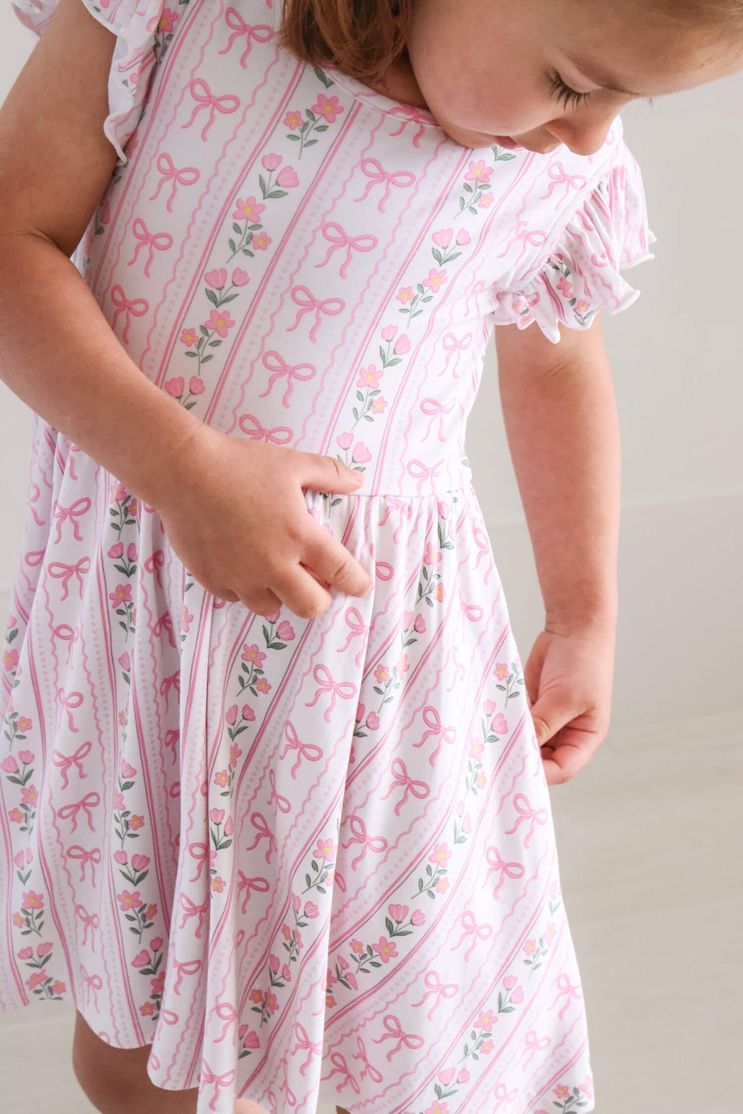 Girls' Ruffle Twirl Dress | Coquette Garden
