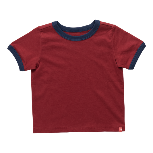 Adventure Ringer T-Shirt - Dark Red