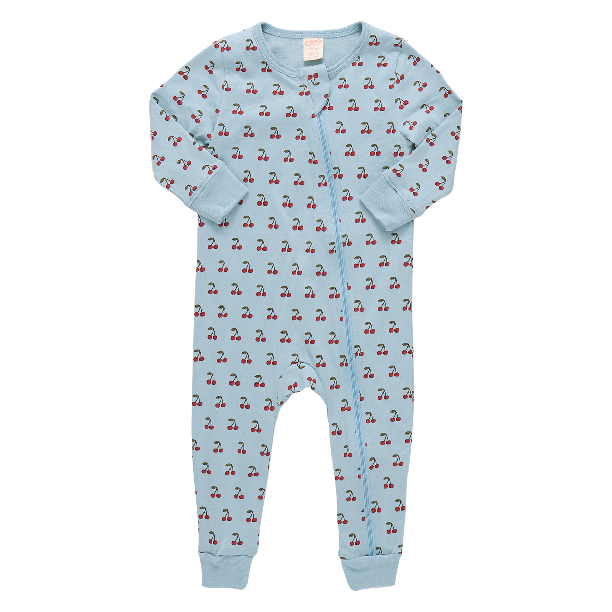 Baby Zip Romper - Cherries