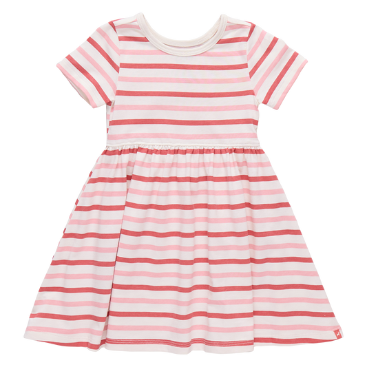Sunny Dress - Pink and Red Stripe