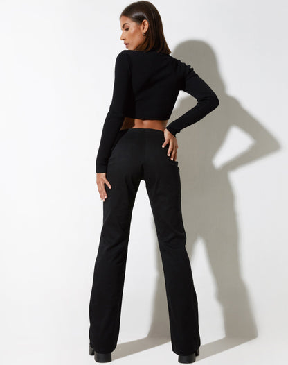 Craze Trouser in Twill Black
