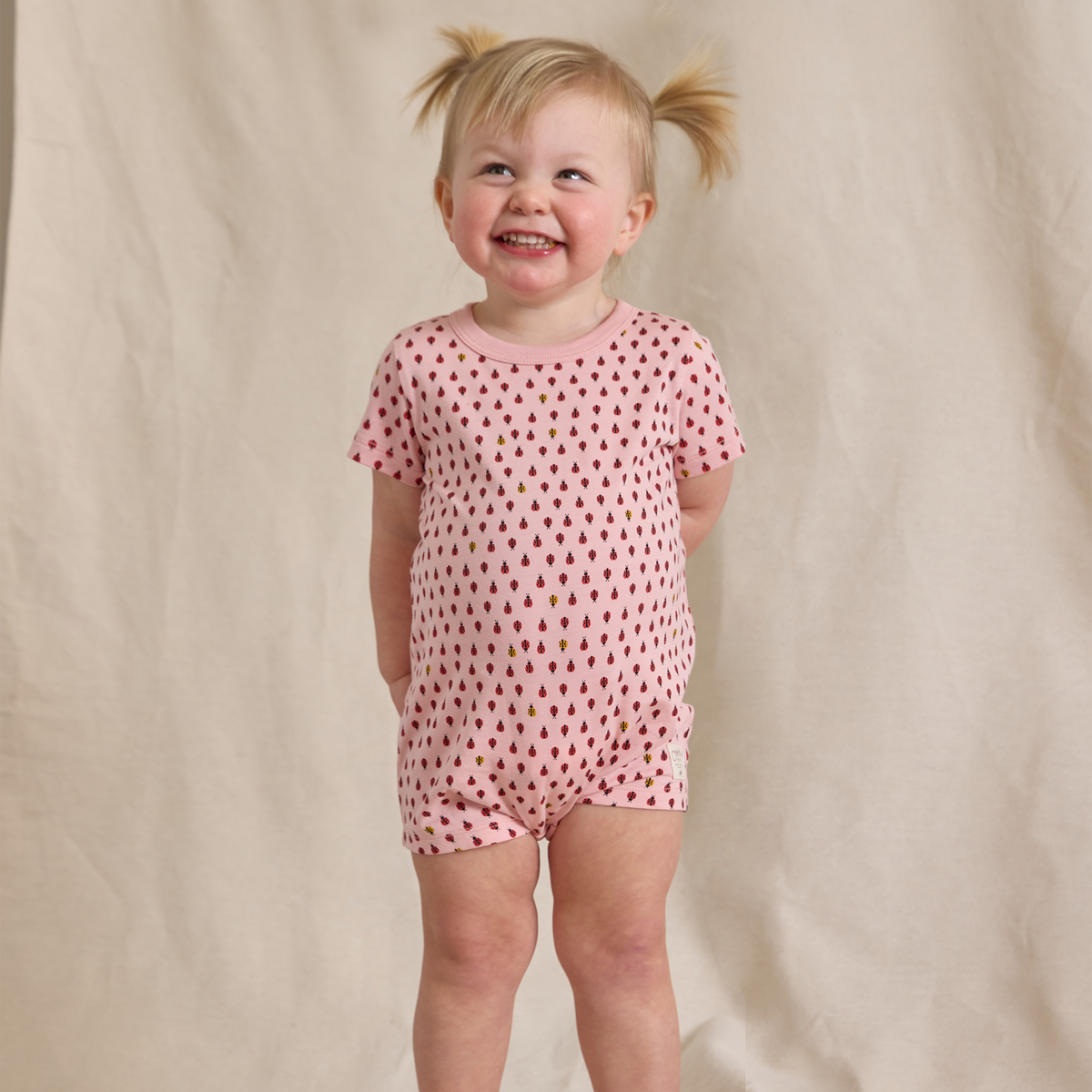 Baby Adventure Romper - Mini Ladybugs