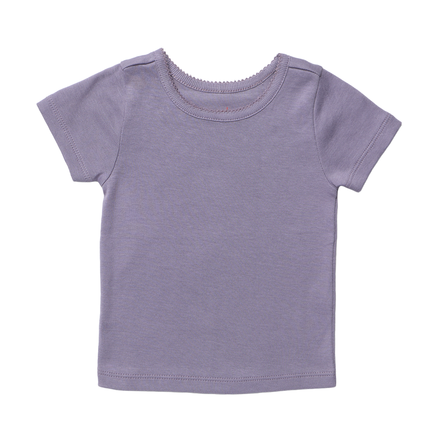 Short Sleeve Seesaw Rib T-Shirt - Purple