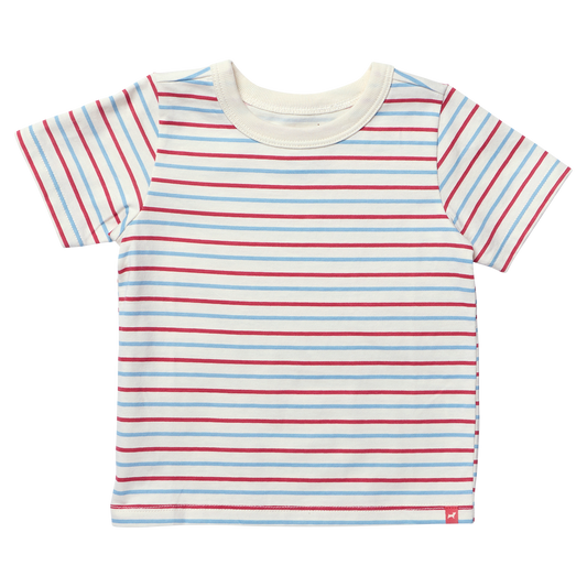 Adventure T-Shirt - Red and Blue Mini Stripe