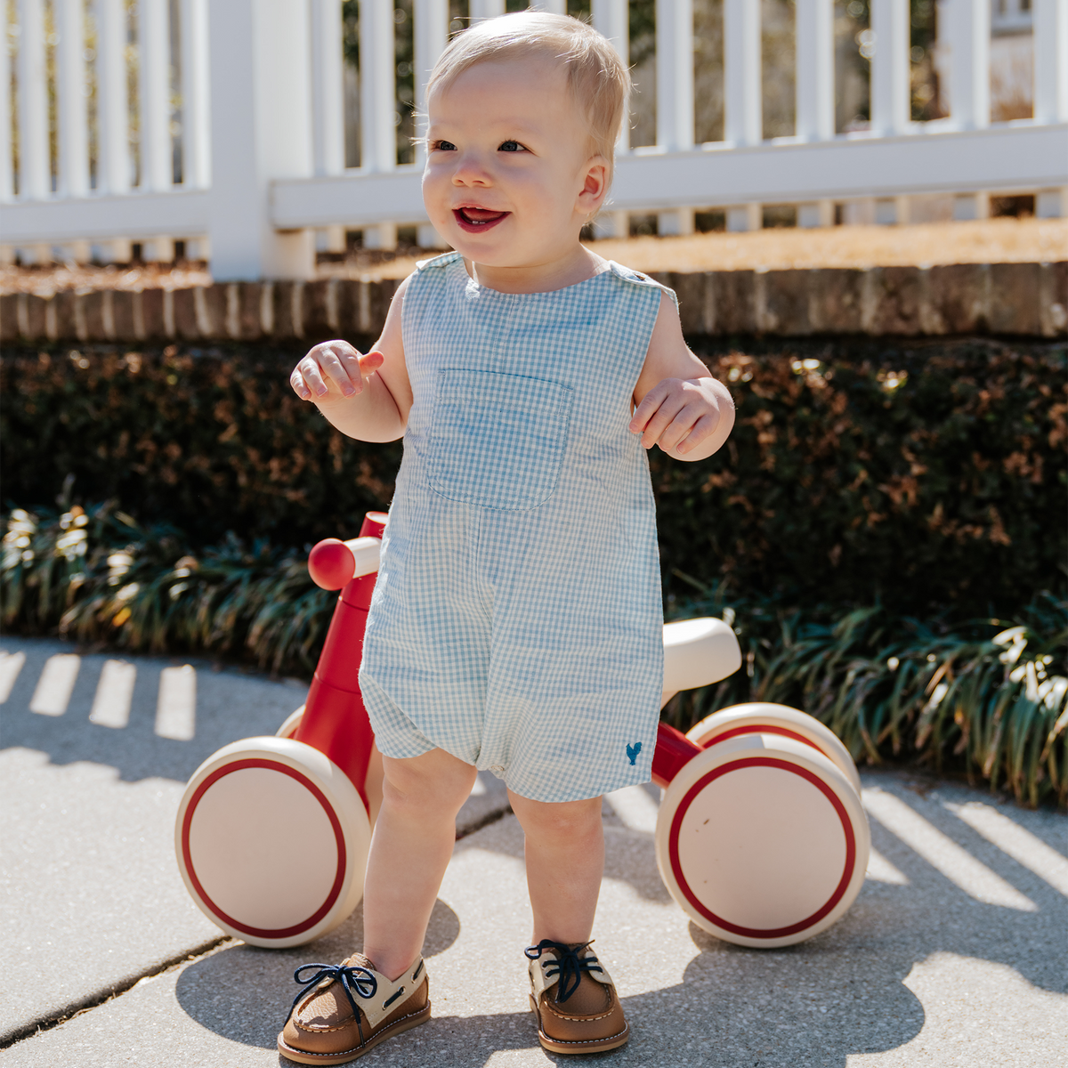 Baby Boys Noah Jumper - Cocoa Gingham