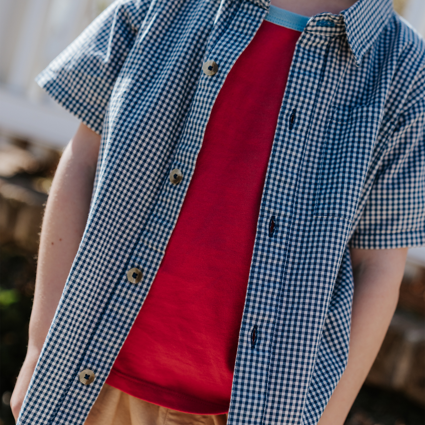 Boys Jack Shirt - Red Gingham