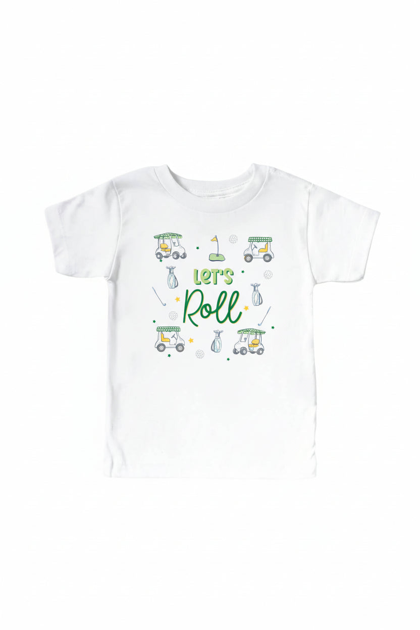 Let's Roll Kids Graphic Tee | White