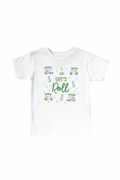 Let's Roll Kids Graphic Tee | White