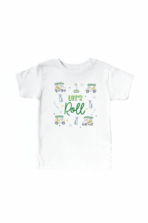Let's Roll Kids Graphic Tee | White