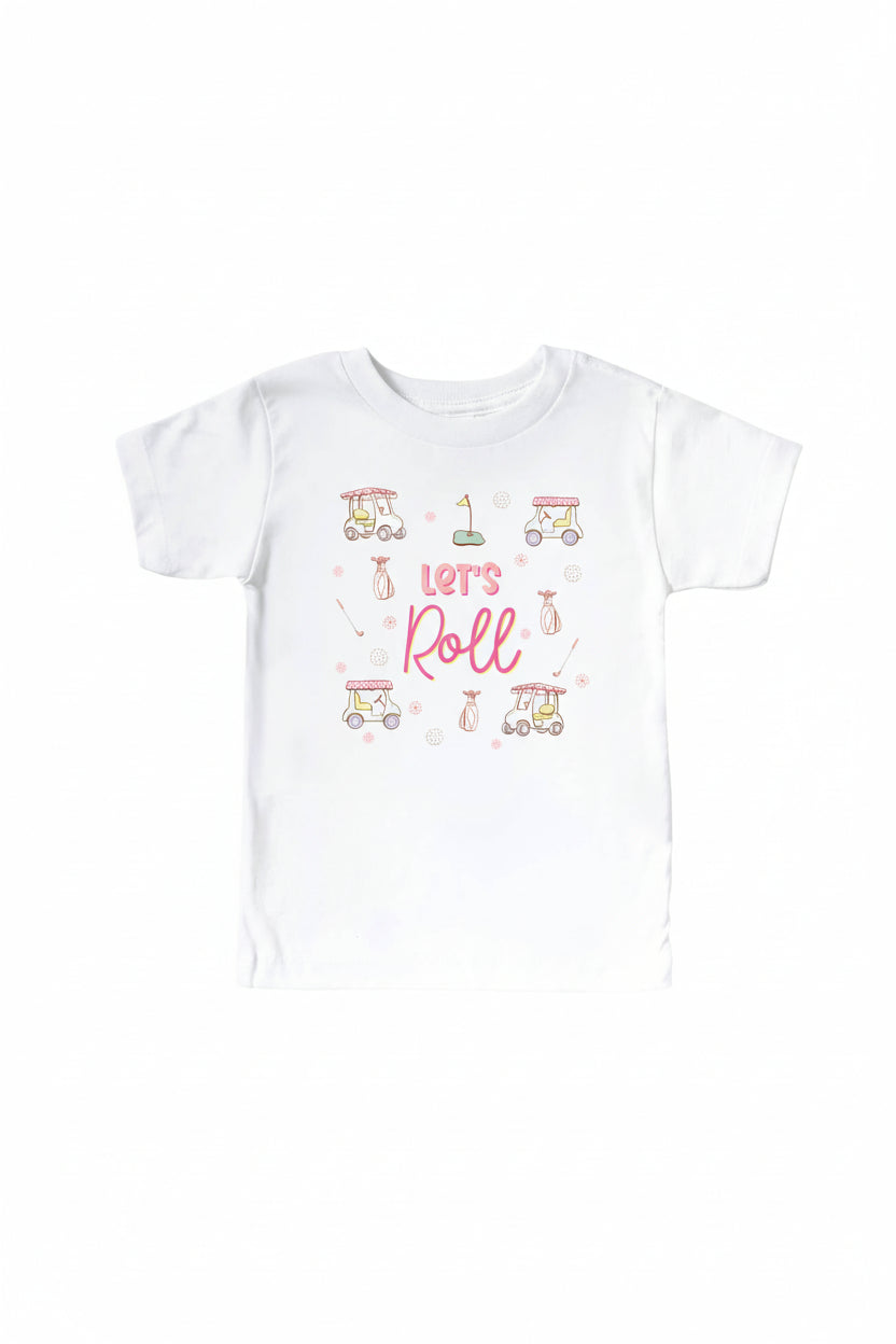 Let's Roll Kids Graphic Tee | White