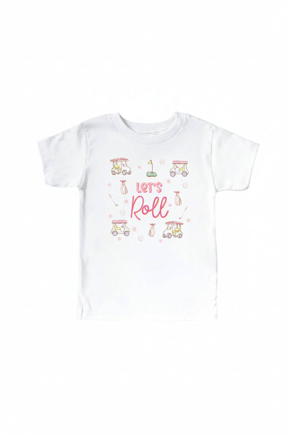 Let's Roll Kids Graphic Tee | White