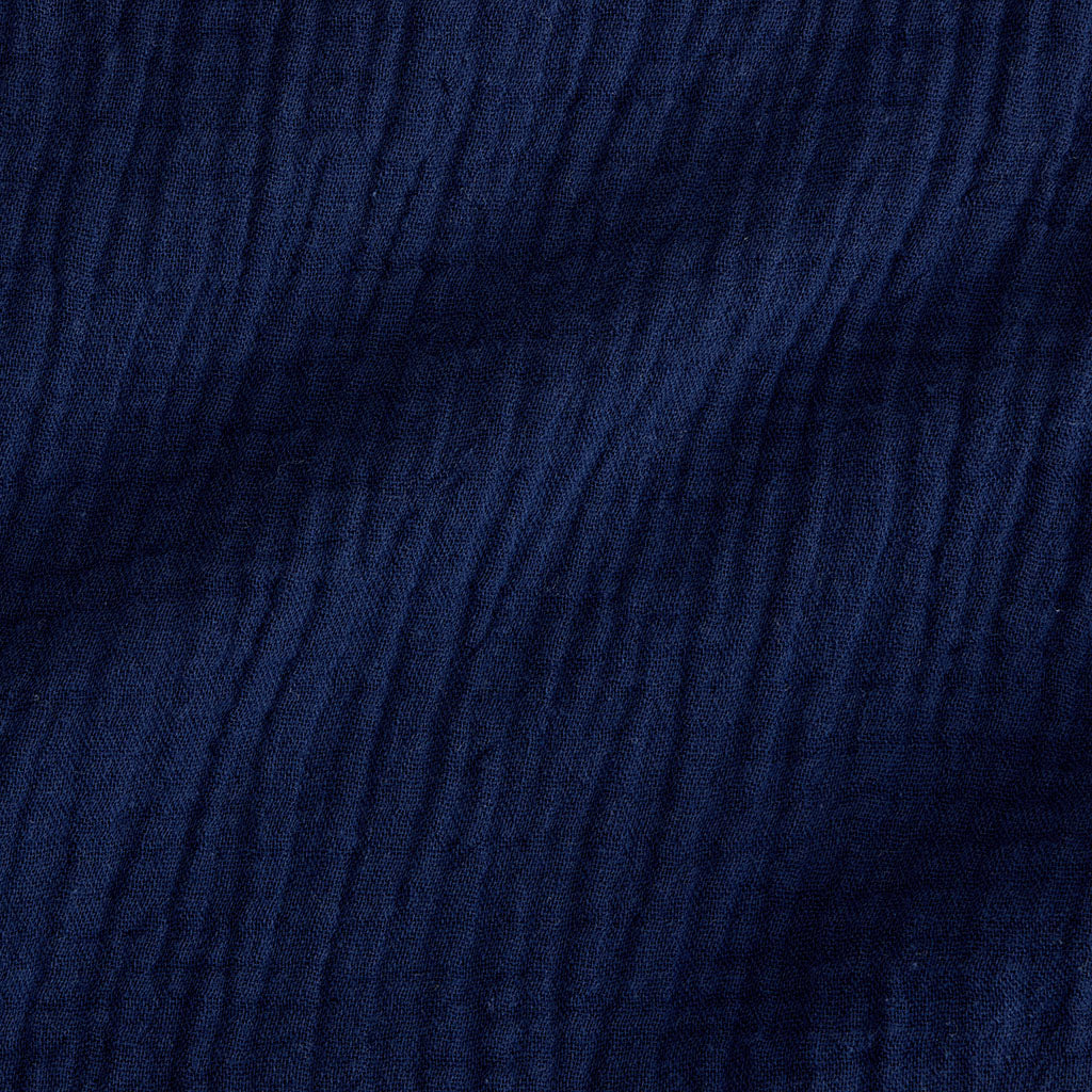 Varsity Navy Women's Oversized Cotton Crinkle Shirt