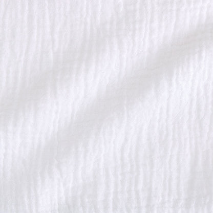 White Cotton Crinkle Button Down Short Set