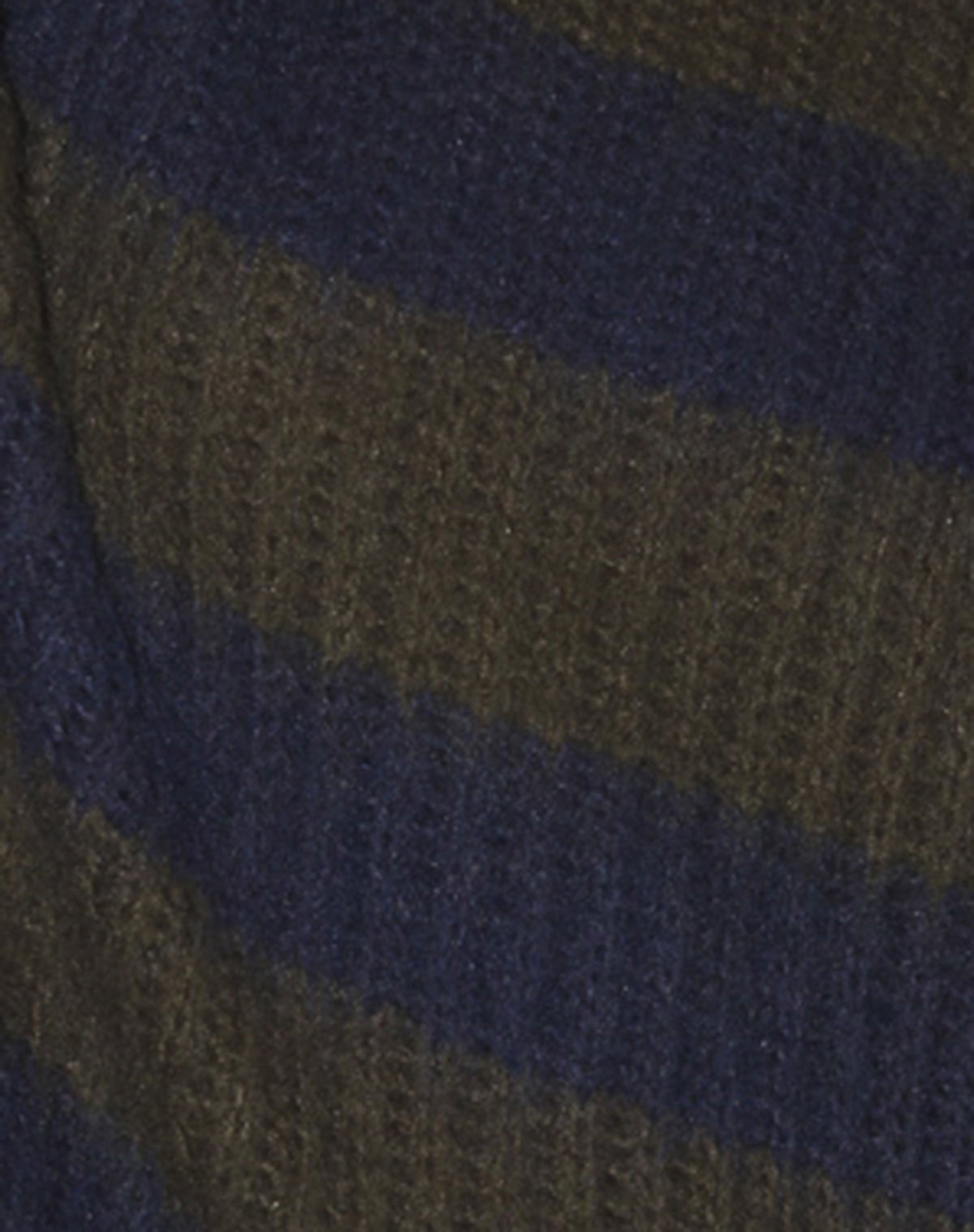 Daren Knitted Oversized Jumper in Khaki and Navy Blue Stripe