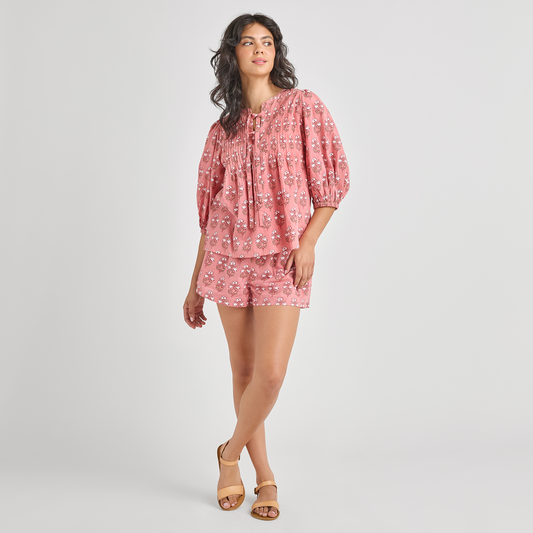 Womens Theodore Short - Pink Strawflower
