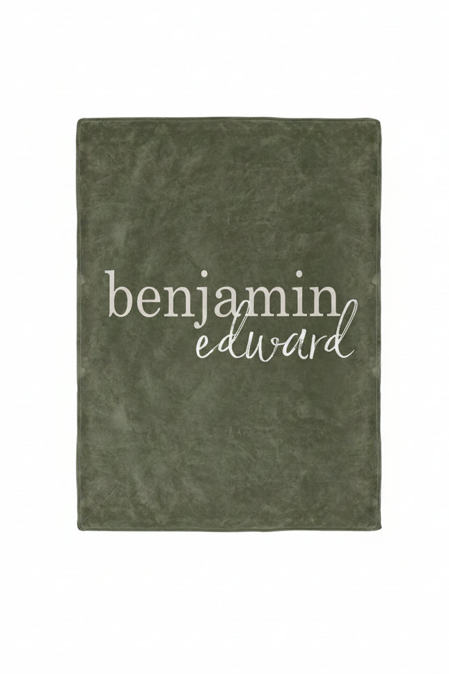Color Story | Olive Personalized Toddler Blanket