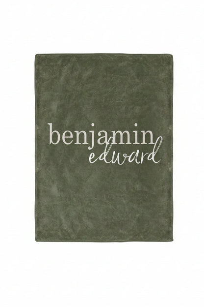 Color Story | Olive Personalized Toddler Blanket