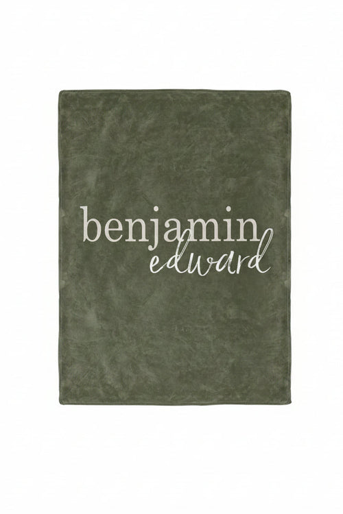 Color Story | Olive Personalized Toddler Blanket