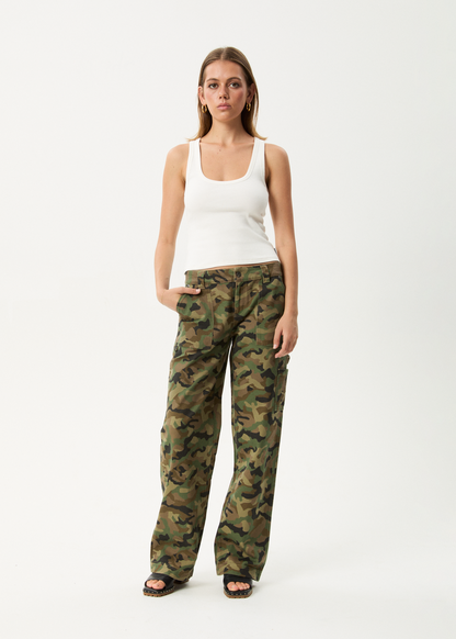 AFENDS Womens Hidden Lexi - Low Rise Workwear Pant - Hidden