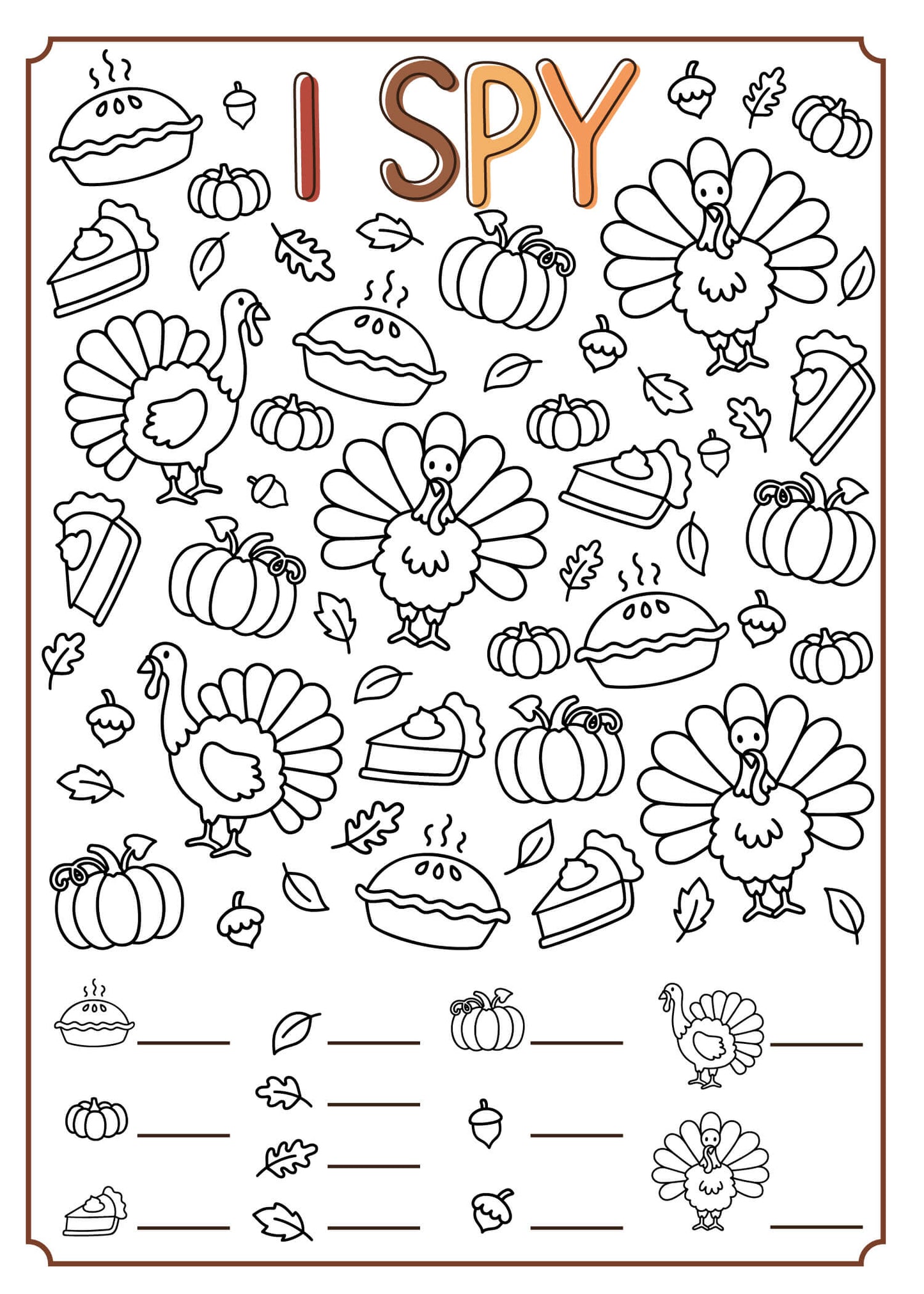 Kid's Thanksgiving Activities - Free Digital Download