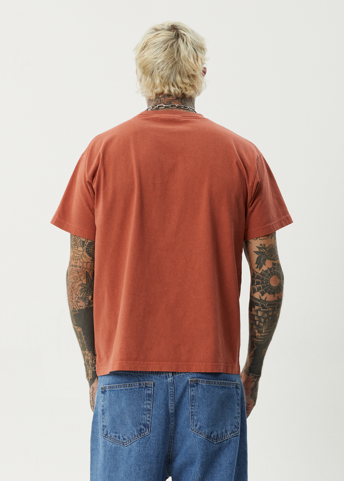 AFENDS Mens Nuts N Bolts - Heavyweight Boxy Tee - Terra