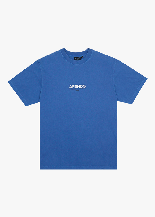 AFENDS Mens Vinyl - Retro Tee - Washed Marina
