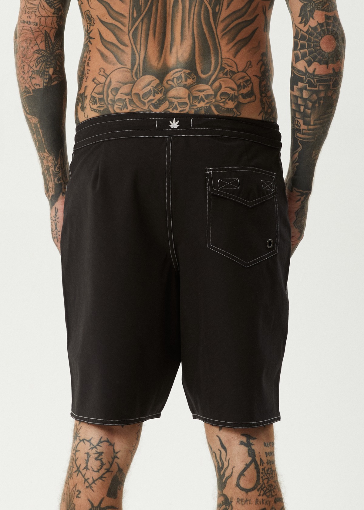 AFENDS Mens Surf Related - Fixed Waist Boardshort 20" - Black