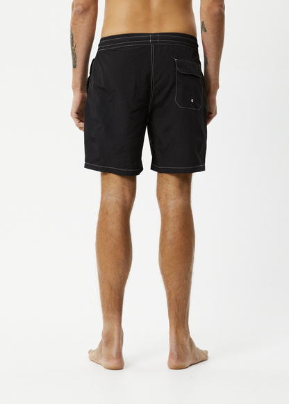 AFENDS Mens Baywatch - Swim Short 18" - Black
