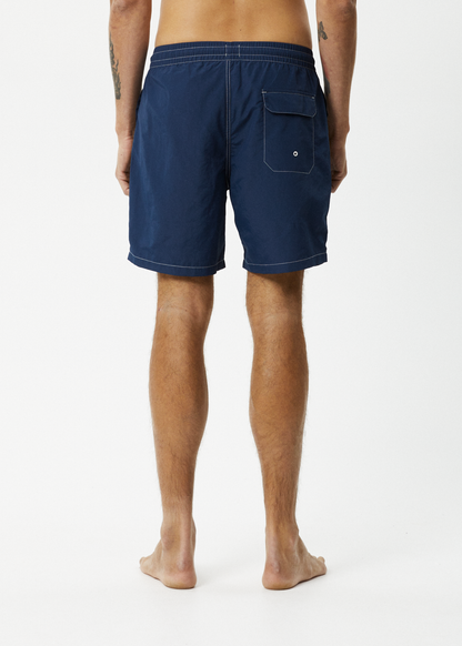 AFENDS Mens Baywatch - Swim Short 18" - Navy