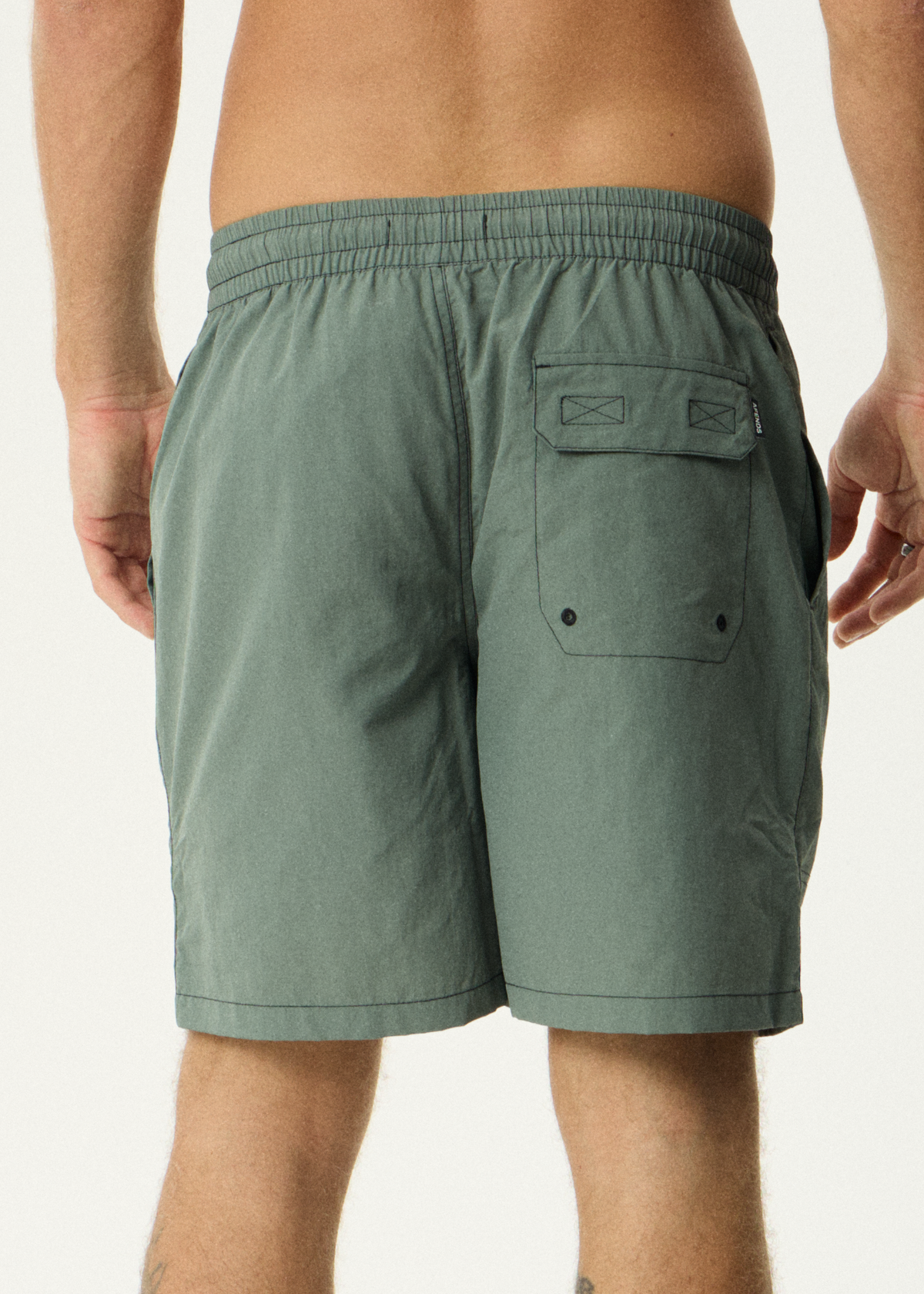 AFENDS Mens Baywatch - Swim Short 18" - Sycamore
