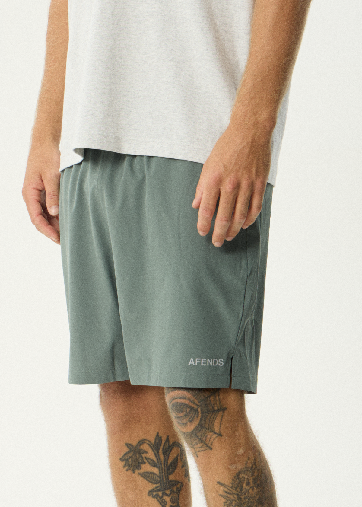 AFENDS Mens Kettle-Ish - Performance Short 18" - Sycamore
