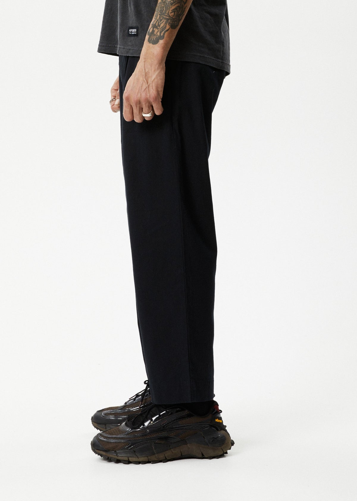 AFENDS Mens Mixed Business - Suit Pant - Black