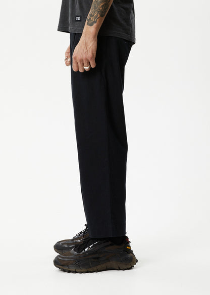 AFENDS Mens Mixed Business - Suit Pant - Black