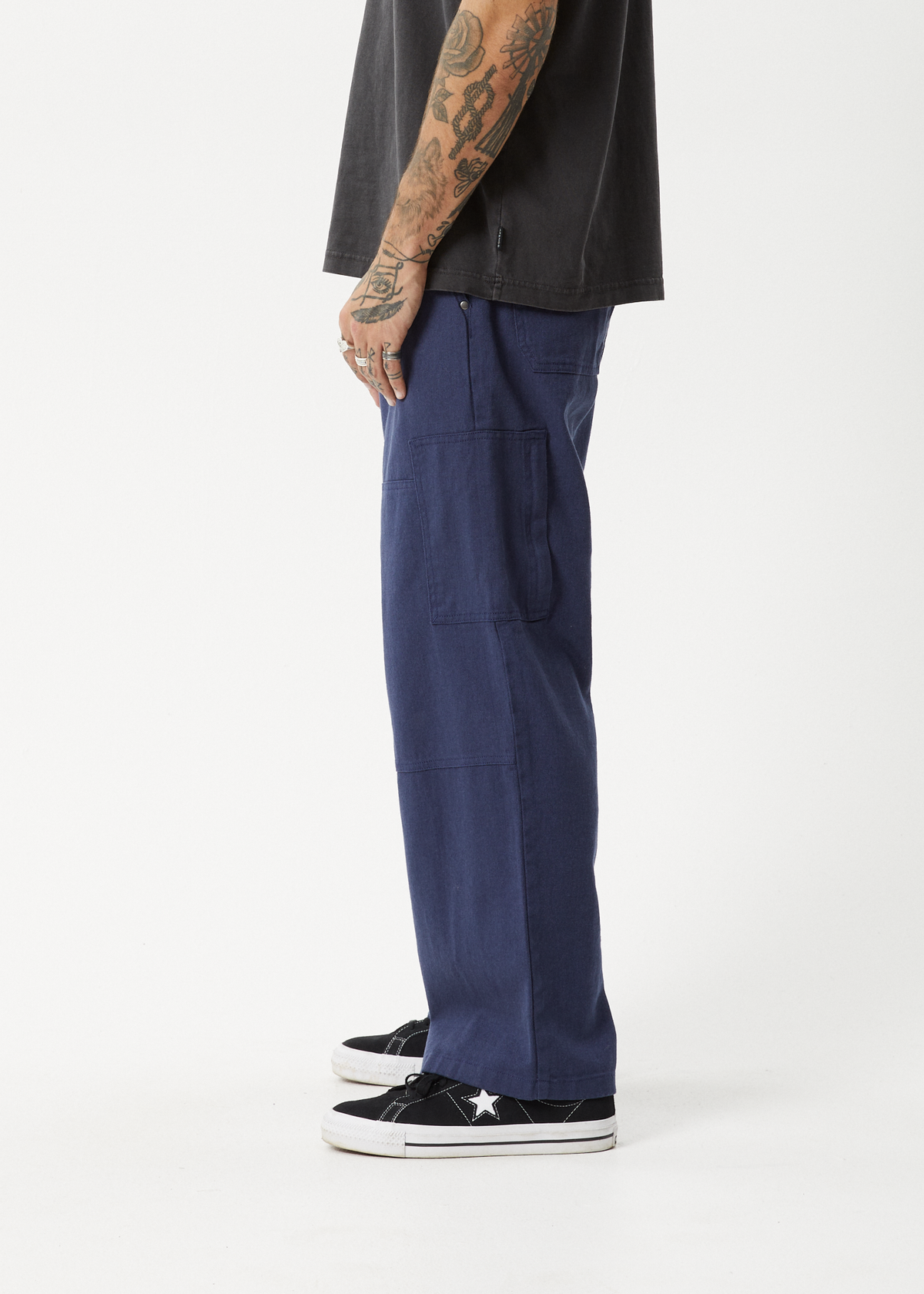 AFENDS Mens Richmond - Workwear Pant - Navy