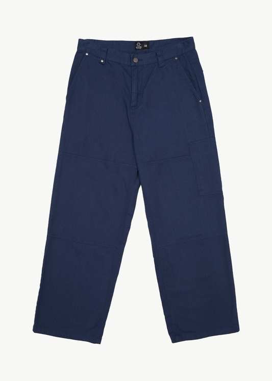 AFENDS Mens Richmond - Workwear Pant - Navy