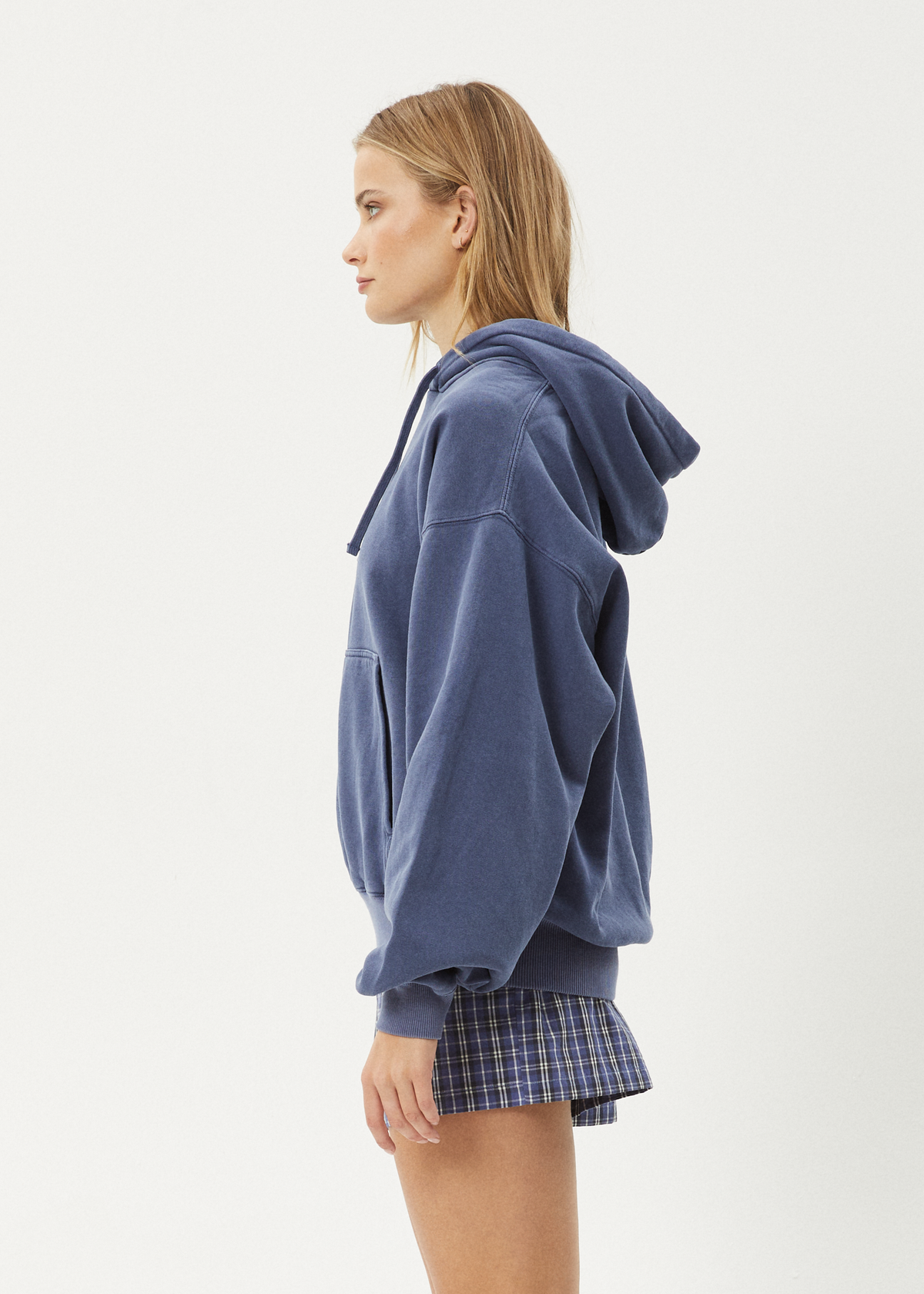 AFENDS Mens Genesis - Boxy Hoodie - Washed Marlin