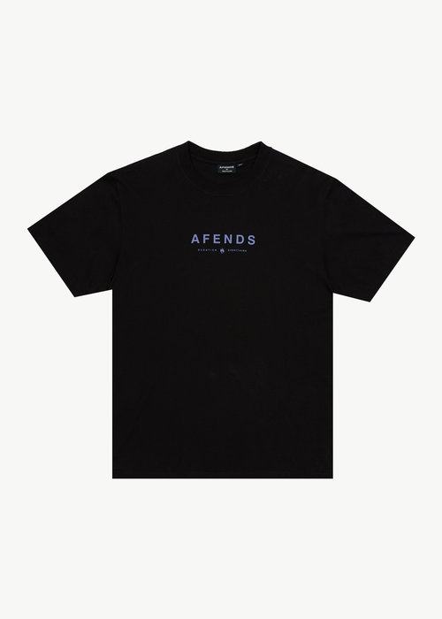 AFENDS Mens Thrown Out - Retro Tee - Black