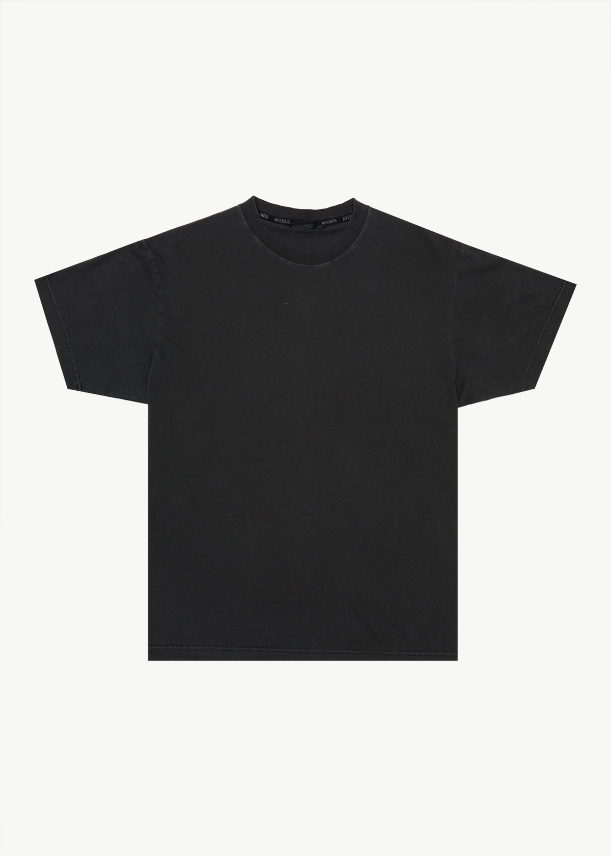 AFENDS Mens Foundation - Boxy Tee - Stone Black