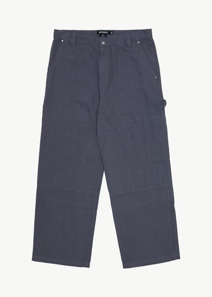AFENDS Mens Richmond - Canvas Workwear Pant - Marlin