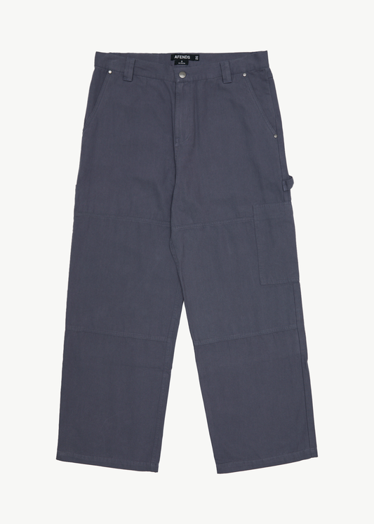 AFENDS Mens Richmond - Canvas Workwear Pant - Marlin