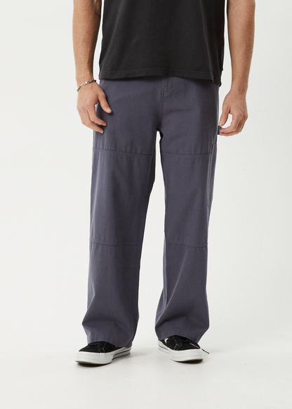 AFENDS Mens Richmond - Canvas Workwear Pant - Marlin