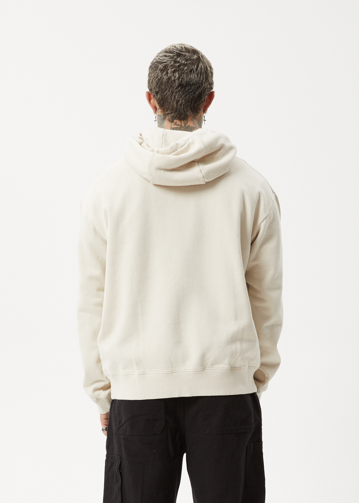 AFENDS Mens Vinyl - Hoodie - Moonbeam