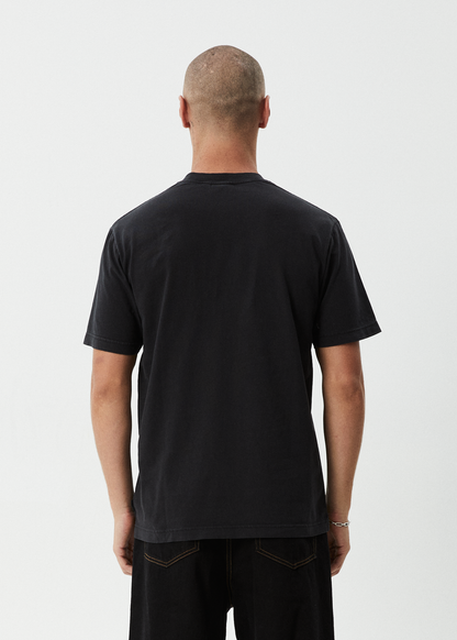 AFENDS Mens Home - Retro Tee - Stone Black
