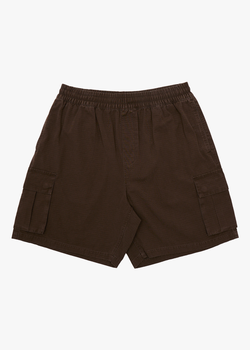 AFENDS Mens Ripped Out 98 - Oversized Cargo Short 20" - Coffee
