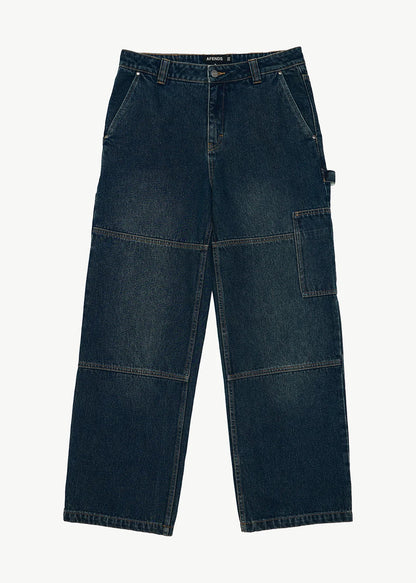 AFENDS Mens Richmond - Denim Workwear Jean - Vintage Wash